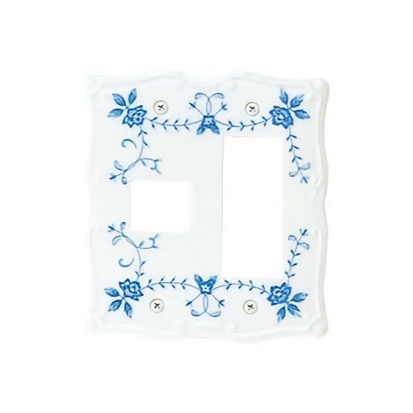 スイッチカバーオールドイングランド 4穴 4口 1穴+3穴 セラミックスイッチプレート エッセンス ...