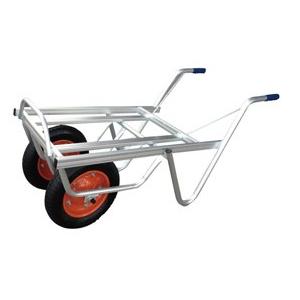 ◆法人様限定お届け◆ 一輪車　/　アルミ平型二輪車　コンテナ2個用　TC-2402　ネコ　55889