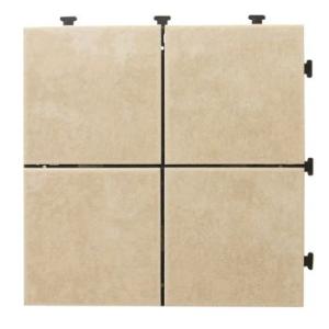 タイルデッキパネル　ジョイント式　アンティークホワイト 4P　56729　/　タイル　ガーデン