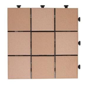 ポイント10倍　タイルデッキパネル　１２枚セットジョイント式　ブラウン　56731