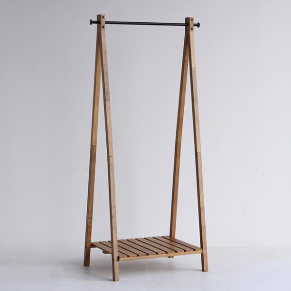 ハンガーラック 木製 棚付き おしゃれ Rasic ラシック Hanger Rack ナチュラル