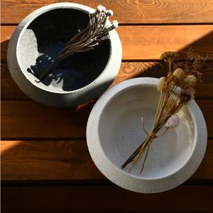陶器 花瓶 和菓子のような 和風 花器 お盆型...の詳細画像5