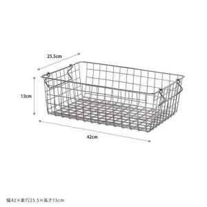 スタッキング バスケット アイアンワイヤー 角...の詳細画像3