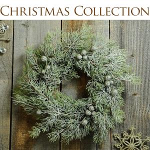 北欧の針葉 クリスマスリース 30cm クリスマス 飾り リース 土台 手作り 自作 オーナメント ナチュラル 自然 玄関 装飾