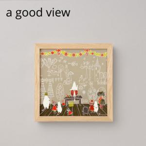 a good view ポスター MAMANOKABEGAMI（ママの壁紙） 20×20cm フレームセット アートポスター デザイン ウォールデコレーション おしゃれ ムーミン 北欧｜gardiner