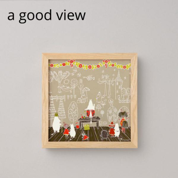 a good view ポスター MAMANOKABEGAMI（ママの壁紙） 20×20cm フレー...