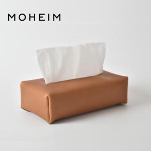 【2023 RENEWALモデル】 MOHEIM / モヘイム TISSUE COVER (ブラウン) ティッシュカバー ティッシュケース 革 オイルレザー おしゃれ かっこいい メンズ シンプル｜gardiner