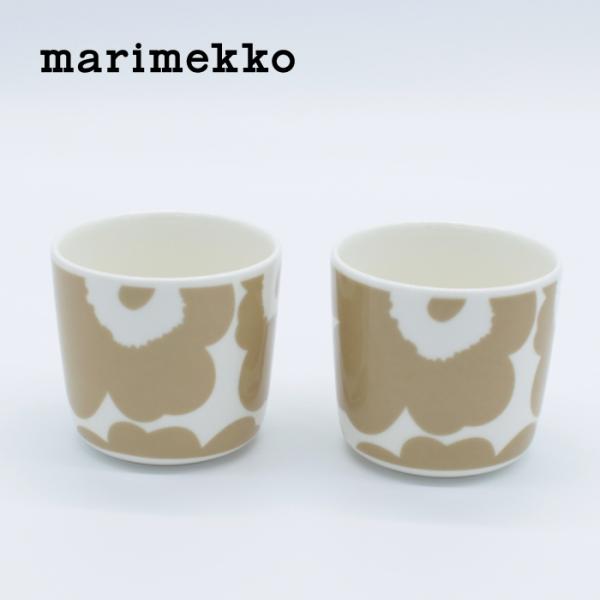 marimekko / マリメッコ Unikko / ウニッコ コーヒカップセット ホワイト×ベージ...