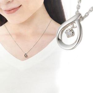 4℃（ヨンドシー） ネックレス ダイヤモンド 正規品 シルバー しずく