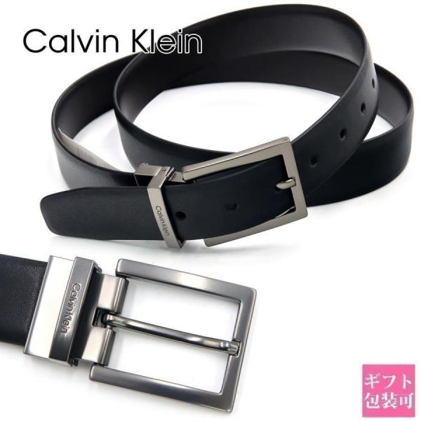 カルバンクライン ベルト 本革 メンズ Calvin 正規品 Klein リバーシブル ブラック 1...