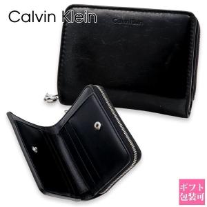カルバンクライン Calvin Klein CK 二つ折り財布 FOIL LOGO MEDIUM ZIP