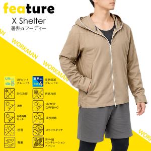 ワークマン エックスシェルター 暑熱αフーディ...の詳細画像1