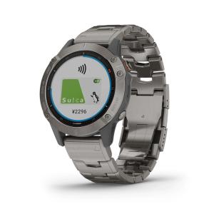 ガーミン 公式 fenix 6 Sapphire Ti Gray Titanium band Suica 対応 スマートウォッチ 活動量計 心拍計 日本正規品 メーカー公式