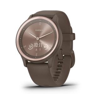 GARMIN(ガーミン) vivomove Sport Peach Gold / Cocoa ハイブリッドスマートウォッチ 【日本正規品｜ガーミン公式オンラインストア