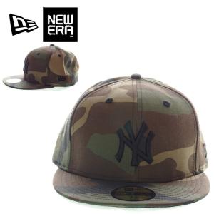 NEW ERA　ニューエラ　11475015　　59FIFTY CAP NEYYAN COTTON　フィフティーフィットキャップ　ニューヨークヤンキース　WOODLAND CAMO｜garo1959