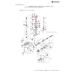 トーハツ 船外機 ウォーターポンプリペアキット...の詳細画像1