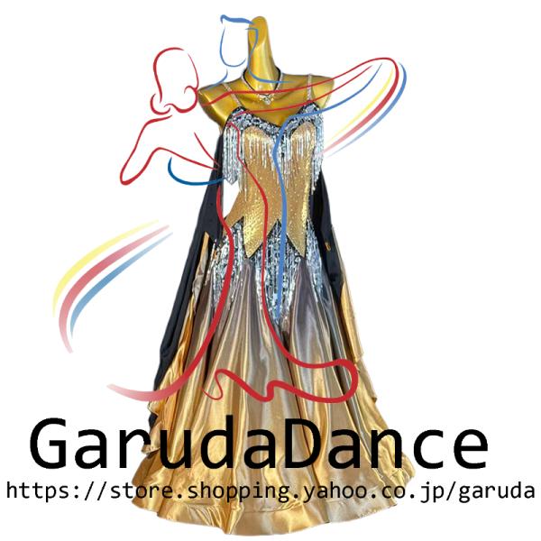 Garuda SHOP　レディース社交ダンス衣装　競技ドレスモダンドレス高級ドレス　発表会用演出服　...