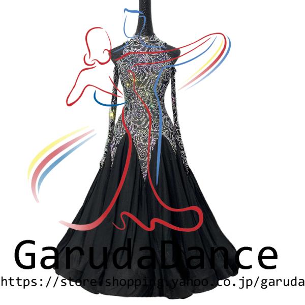 Garuda SHOP　レディース社交ダンス衣装　競技ドレスモダンドレス高級ドレス　発表会用演出服　...