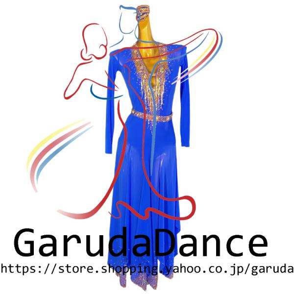 Garuda SHOP　社交ダンス高級衣装　セミオーダードレス　ラテン競技高級ドレス パーティードレ...