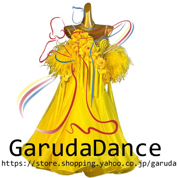 Garuda SHOP　レディース社交ダンス衣装　競技ドレスモダンドレス高級ドレス　発表会用演出服　...