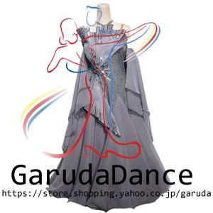 Garuda SHOP　レディース社交ダンス衣装　競技ドレスモダンドレス高級ドレス　発表会用演出服　 高級服　セミオーダー可　スタンダードドレス　品番11364