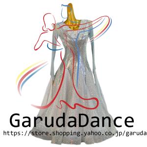 Garuda SHOP　レディース社交ダンス衣装　競技ドレスモダンドレス高級ドレス　発表会用演出服　 高級服　セミオーダー可　スタンダードドレス　品番11561