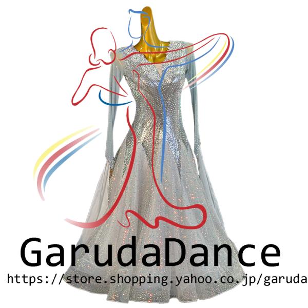 Garuda SHOP　レディース社交ダンス衣装　競技ドレスモダンドレス高級ドレス　発表会用演出服　...
