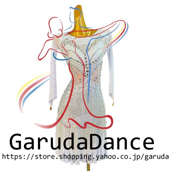 Garuda SHOP　社交ダンス高級衣装　セミオーダードレス　ラテン競技高級ドレス パーティードレ...