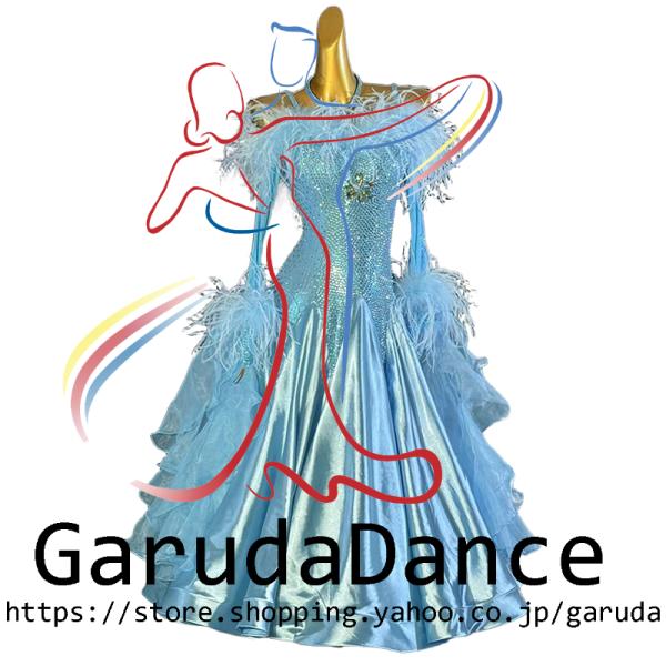 Garuda SHOP　レディース社交ダンス衣装　競技ドレスモダンドレス高級ドレス　発表会用演出服　...