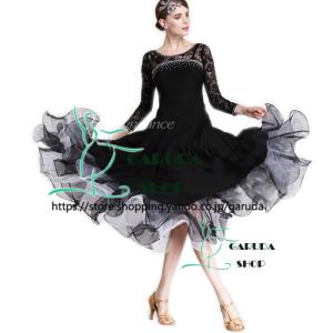 Garuda SHOP レディース社交ダンスドレス モダン競技ドレス ワルツ