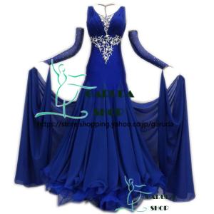 Garuda SHOP　レディース社交ダンスドレス　モダン競技ドレス　ワルツドレス高級品　発表会用高品質ドレス　セミオーダー可