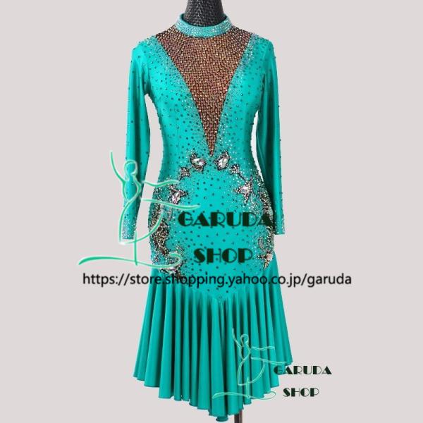 Garuda SHOP　レディース社交ダンス衣装　競技ドレス　ラテンドレス　高級品　発表会用演出服パ...