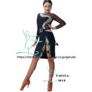 Garuda SHOP レディース社交ダンス衣装 競技ドレス ラテンドレス 高級