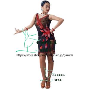 Garuda SHOP レディース社交ダンス衣装 競技ドレス ラテンドレス 高級