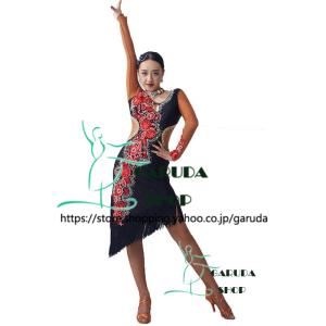 Garuda SHOP レディース社交ダンス衣装 競技ドレス ラテンドレス