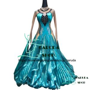 Garuda SHOP レディース社交ダンス衣装 競技ドレス モダンドレス高級