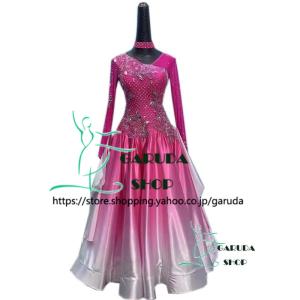 ★美品です❗社交ダンス競技会&Partyドレス✨鮮やかマゼンダ色　お値下げ♪ 社交ダンスドレス・衣装のドレスネットアニエル / vol.7配信先行販売