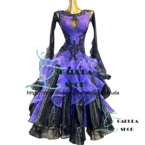Garuda SHOP レディース社交ダンスドレス モダン競技ドレス ワルツ