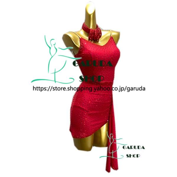 Garuda SHOP　レディース社交ダンス衣装　競技ドレス　ラテンドレス　高級品　発表会用演出服 ...