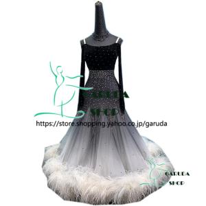 Garuda SHOP レディース社交ダンスドレス モダン競技ドレス ワルツ