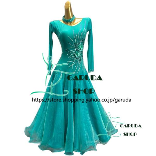 Garuda SHOP　レディース社交ダンス衣装　競技ドレス　新入荷新品　発表会用演出服パーティード...