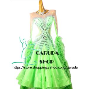 Garuda SHOP レディース社交ダンス衣装 競技ドレス ワルツドレス高級品