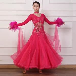 可愛すぎる社交ダンス モダンドレス スタンダード 競技会 パーティー 新品未使用 Garuda SHOP 社交ダンス衣装女性モダンドレス 発表会ワルツドレス