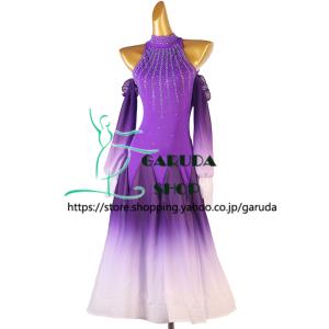 Garuda SHOP レディース社交ダンス衣装 ダンスドレス サイズ調整可能