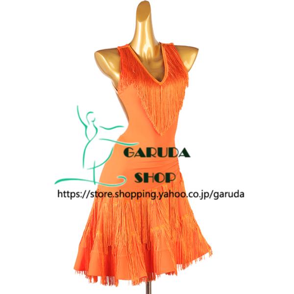 Garuda SHOP　レディース社交ダンス衣装　サイズ調整可　ラテン練習競技レッスンウエア　パーテ...