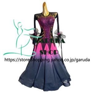 Garuda SHOP　レディース社交ダンス衣装　競技ドレス　ワルツドレス高級品　発表会用演出服パーティードレスワンピース　セミオーダー可　品番7296