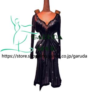 Garuda SHOP レディース社交ダンス衣装 競技ドレス ラテンドレス
