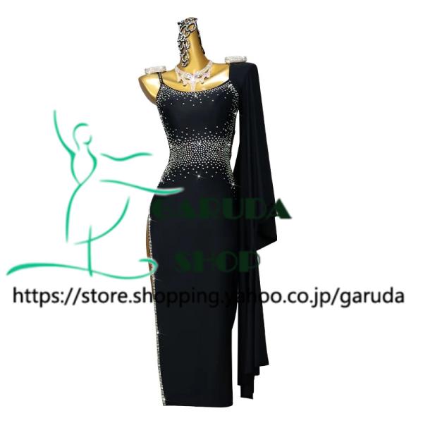 Garuda SHOP　レディース社交ダンス練習着　サイズ調整対応　ラテン練習ドレス競技試合レッスン...
