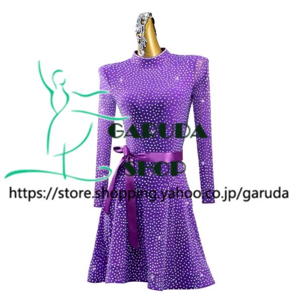 Garuda SHOP　レディース社交ダンス練習着　サイズ調整対応　ラテン練習ドレス競技試合レッスン...