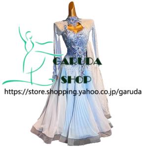 社交ダンス競技デモ発表会用ドレス Garuda SHOP レディース社交ダンス衣装 競技ドレス モダンドレス高級